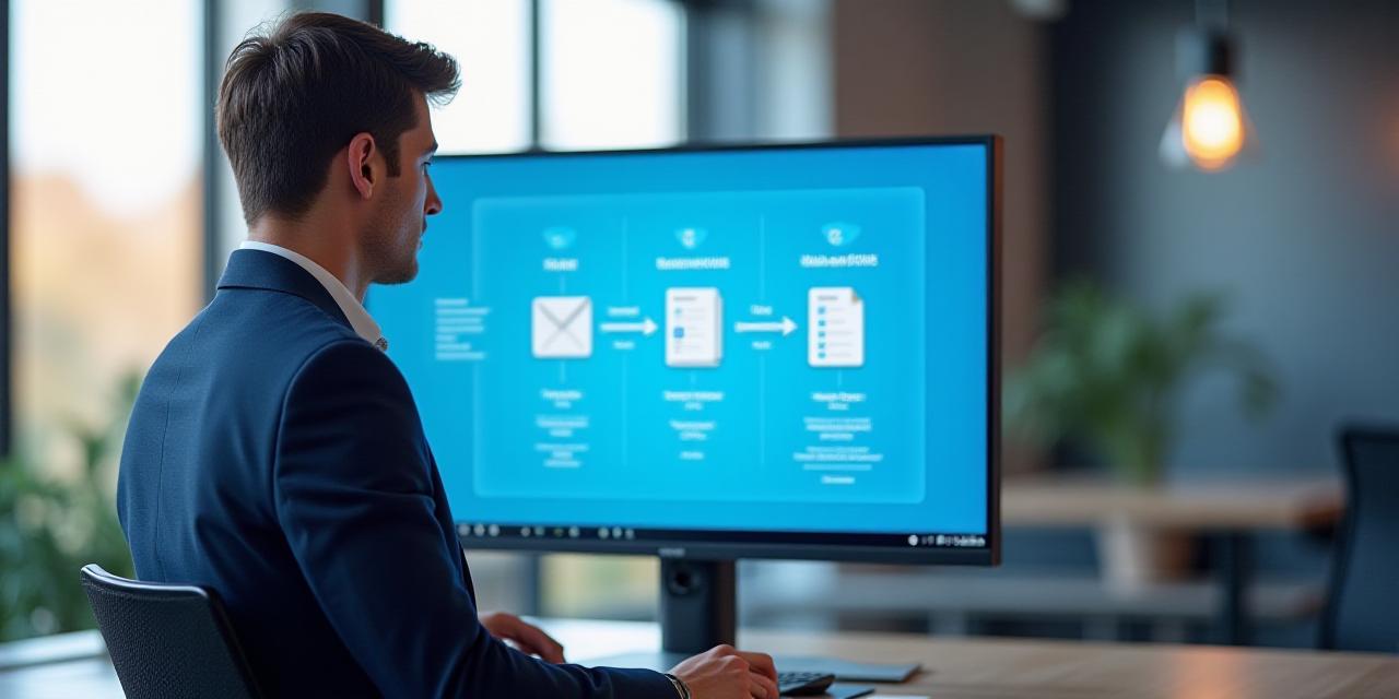 Digital marketing professional analyzing email campaign performance on a screen